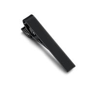 Pince Cravate Homme Fermacravatta corto da uomo 1 pezzo 3 colori semplice for colletto maschile 4, cm(Black)