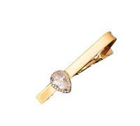 Pince Cravate Homme Fermacravatta da uomo Moda Abito sposa Accessori for cravatte Gioielli Goccia d'acqua Zirconi Fermacravatte for(Gold)