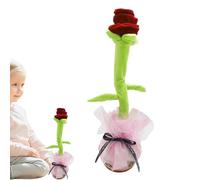 Pince Da Fiori Danzanti - Musica Contorta Di Peluche, Giocattolo Cantante USB | Giocattolo Animale Rose Bloom, Intrattenimento Educativo Per Bambini, Peluche Di Fiori Che Parla, Giocattolo Da Ballo Di