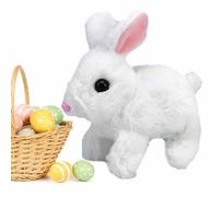 Pince di coniglio elettrico - peluche di Pasqua interattiva con movimenti suoni | Electronic Rabbit Mobile Ears Brabbo naso Bambino Birthtrico è il regalo perfBay Girl Decoration Feste della primavera