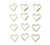 Pinces à Papier Set da 130 pezzi Graffette a forma di cuore Raccoglitore colorato for appunti diario fai-da-te(Golden)
