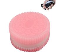Pinching Biscuit Simulation Toy, Biscuit Stress Relief Toy, Pinching Sandwich Simulation, Ultra-Soft Decompression Venting Toy (Pink)