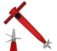 Pincho pichetto punta in alluminio, PLASTIC UMBRELLA SKEW con punta in alluminio, base ombrellone per sabbia