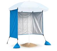 Pincho Tenda laterale per ombrellone da spiaggia, paravento da spiaggia con sacchi di sabbia, ombra extra antivento, riparo pieghevole per ombrellone, accessorio compatto, resistente e leggero, 200 x