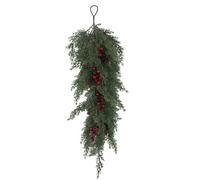 Pine Christmas Garland - Red Berries Green Foliage | Decorative Stems