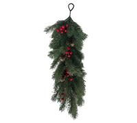 Pine Christmas Garland - Red Berries Green Foliage | Decorative Stems