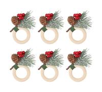 Pine cono Pinolo anelli tovagliolo Decorazione del tavolo di Natale Decorazione di pini realistici Porta del tovagliolo per matrimoni di Natale