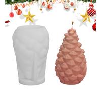 Pine Cono Silicone Mold, Silicone 2,95 x 3,03 Inch - Christmas Pine Cone Candle Mold with 3D Pıne Coñe Candle Molds, Silïcone Home Making Móld Soap Clay Móld | 3D Pıne Coñe Candaviglie Molds