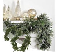 Pine Ghirland - 70,87 Pollici PE Garlandia A Verde Artificiale | Ghirlanda Porta Della Del | Decorazioni Appendiabiti Per Il Portico Del Mantello Da Per Casa Da Casa Esterna