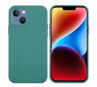 (Pine Needle Green, For iPhone 15 Plus) Custodia in silicone tinta unita per iPhone 15