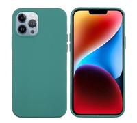 (Pine Needle Green, For iPhone 15 Pro) Custodia in silicone tinta unita per iPhone 15
