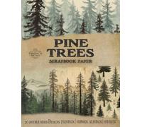 pine trees scrapbook paper: misty evergreen forest themes. To cut and collage. For junk journaling, paper-crafting. decoupage, art journaling and more
