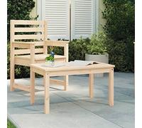 Pine Wood Garden Table 82.5x50.5x45 cm Outdoor Patio Furniture Solid Wood Rustic Design Dining Table for Terrace Balcony Backyard with Stable Surface and Durable Frame