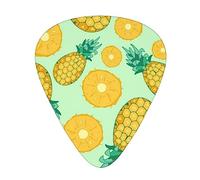 Pineapple - 12 plettri per chitarra, spessore 0,46 mm/0,71 mm/0,96 mm, con custodia, per chitarra acustica-elettrica, ukulele, basso