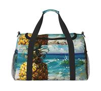Pineapple by The Sea Print Versatility Ample Space Travel Bag Elegante borsa funzionale per attività all'aperto