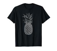 Pineapple Line Art Women Men Tropical Fruit Gift Maglietta