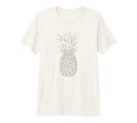 Pineapple Line Art Women Men Tropical Fruit Gift Maglietta Premium