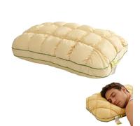 Pineapple Pillow, Pineapple Cloud-Like Pillow Ideal for Back + Side Sleepers Support Bed Cushion Queen Size for Side Sleeper Neck Support Bread Pillow0.3-Second Rebound (Yellow)