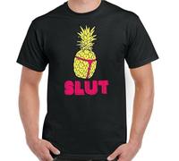 Pineapple Slut T-Shirt Mens Unisex Black L