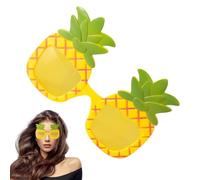 Pineapple Sunglasses, Funny Tropical Eyeglasses 5.91x3.94 inches, Novelty Hawaiian Style Beach Pool Party Glasses with Vibrant Frames for Men Women Travel Festival Photography Trips