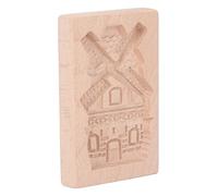 Pinecone Cutter Carved Wooden Cookie Wooden Cookie Squirrel, Gingerbread, Biscuit Stamp Mould, Suitable for Astragalus, Marzipan, Gingerbread, Stamp Mould (Windmill)