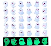 Pineeseatile 30 Pezzi Mini Figurine di Fantasmi 6 Stili Che Illuminano al Buio per Micro Paesaggio Giardino fatato Decorazione della casa delle Bambole, Piccole Figure in Resina