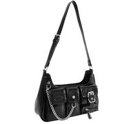 Pineeseatile Borsa a tracolla per donne Y2K PURA NERA PUNSA NERA CAMPIONA IN MINIMALISTRISTA GOTH GOTH BASSE CON MULTISCO POCO POCOZZA POSSIMENTE BASSARE ALL'ASSOBILE ESIDIFICATI