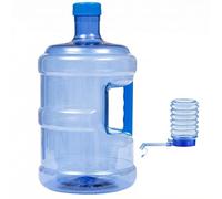 Pineeseatile Brocche per Acqua in plastica, Contenitore per Acqua da Campeggio per Uso Alimentare da 7, 5 Litri con Coperchio a Prova di perdite e Impugnatura ergonomica, Blu Trasparente, brocche