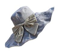 Pineeseatile Cappello da Sole da Donna Floppy a Tesa Larga da 7, 1 Pollici con Fiocco Rimovibile per la Spiaggia al Mare, Cappello da Spiaggia Elegante Reversibile con Cordoncino Regolabile