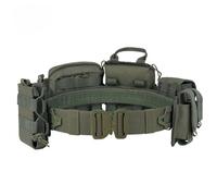 Pineeseatile Cintura da combattimento, cintura multiuso da uomo battaglia di sicurezza borse rimovibili a sgancio rapido resistenti regolabili per pattuglia di caccia softair