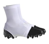 Pineeseatile Copertine di bizzate da Calcio 1 Coppia Elastic & Stretchy Non Slip Calcio Spats Che mantengono Le copertine di Tacchetti Multiuso per Hockey, Baseball, Bianco
