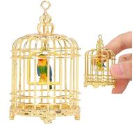 Pineeseatile Mobili per casa delle Bambole in Scala 1/12, Accessori per casa delle Bambole in Scala 1/12, Gabbia per Uccelli Metallo per mobili, Accessori Fai da Te per la Decorazione