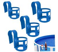 Pineeseatile Portabevande da Piscina da 4 Pezzi Senza fuoriuscite per Piscina, portabicchieri Portatile Adatto Solo per Accessori per Barra Superiore Rotonda da 2 Pollici o Meno