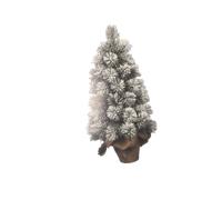 Pinetto innevato c/base juta 60cm Flora