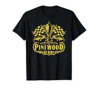 Pinewood Derby Cub Scouts Checkered Flag Racing Trophy Logo Maglietta