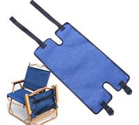 ping bu Coprisedile impermeabile di ricambio per sedia pieghevole, in tessuto Oxford resistente, con fibbie, installazione senza attrezzi, per campeggio, patio, spiaggia, prato (blu, 37 x 48 cm