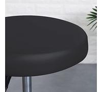ping bu Coprisgabello rotondo impermeabile in poliuretano, coprisedia elastica, lavabile, coprisedia rotonda per la casa e la cucina (2 pezzi, 50 cm, nero)