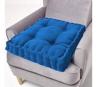 ping bu Cuscino Rialzante per Sedile 100% Cotone, Cuscini per Sedile Spessi 10 Cm, Grande Cuscino Quadrato per Sedile 50cm per Sedia Poltrona da Giardino Adulti (40x40cm, blu scuro)