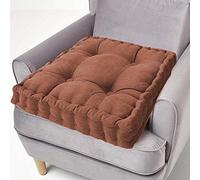 ping bu Cuscino Rialzante per Sedile 100% Cotone, Cuscini per Sedile Spessi 10 Cm, Grande Cuscino Quadrato per Sedile 50cm per Sedia Poltrona da Giardino Adulti (45x45cm, Marrone)