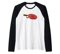 Ping-Pong Old Farfalla Design per Giocatori di Ping Pong Maglia con Maniche Raglan