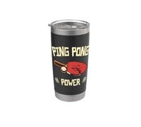 Ping Pong Power - Racchetta da ping pong scoppiata Bicchiere termico in acciaio inox doppia parete