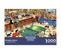 Ping Pong Pub Fun Puzzle in Legno Impermeabile DIY Puzzles Da 1000 Pezzi Regali Per Adulti Colorati Giochi Di Impegnativi