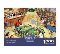 Ping Pong Pub Fun Puzzle in Legno Impermeabile Puzzles Da 1000 Pezzi Regali Per Adulti Divertenti Giochi Educativi
