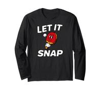 Ping Pong Table Tennis Let It Snap Retro Paddle Maglia a Manica