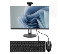 PINGDY Computer All-in-One da 24 pollici, i7-4000 Quad-Core Desktop Computer con fotocamera, 16G Ram 512G SSD IPS HD Display, WiFi Bluetooth per Home Entertainment Business Office (nero)