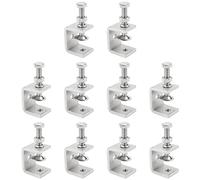 PINGEUI 10 morsetti a C, mini morsetto a vite 304, morsetto da tavolo, morsetto resistente e resistente, piccoli morsetti a C a vite in metallo per morsetti, morsetti e tenditori, fai da te