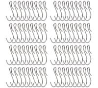 PINGEUI 100 ganci piccoli a S da appendere, anti-goccia, in acciaio inox, a forma di S, gancio in metallo per appendere vestiti, pentole e padelle