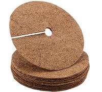 PINGEUI 12 Pezzi Fibra di Cocco Proteggi Piante per l'inverno, Disco di Cocco 30 cm Come Protezione Invernale delle Piante, Protezione Sostenibile Contro Il Freddo, Protette in Vaso Tutto L'Anno