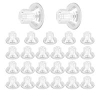 PINGEUI 25 ventose trasparenti per roulotte, ventose trasparenti da 48 mm, in plastica con dado zigrinato, per tavolo in vetro e specchio