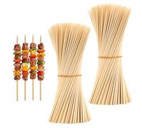 PINGEUI 300 bastoncini per barbecue in bambù, 40 cm, spiedini in bambù naturale, extra lunghi, per barbecue, kebab, frutta, topper per torte (diametro 5 mm)